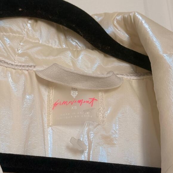 Free People Puffer Jacket Knit With It Quilted Knitted Ivory XS $298 Ski Winter - Picture 5 of 5